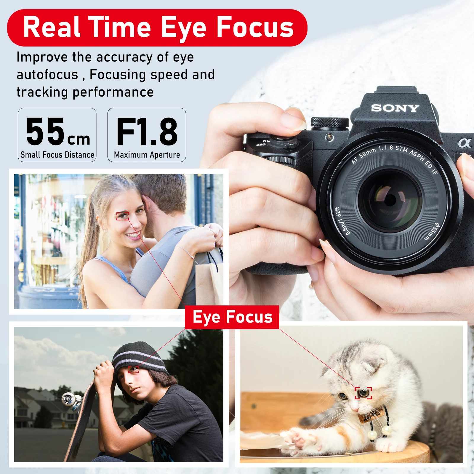 Viltrox 50 мм F1.8 AF Автофокус Полнокадровый объектив Прайм большая апертура