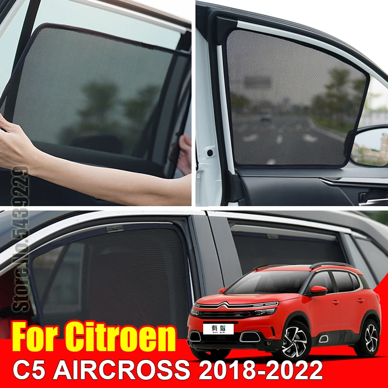 

Магнитный автомобильный солнцезащитный козырек для CITROEN C5 AIRCROSS 2018-2022, занавеска с сетчатым каркасом на заказ, зеркальный козырек