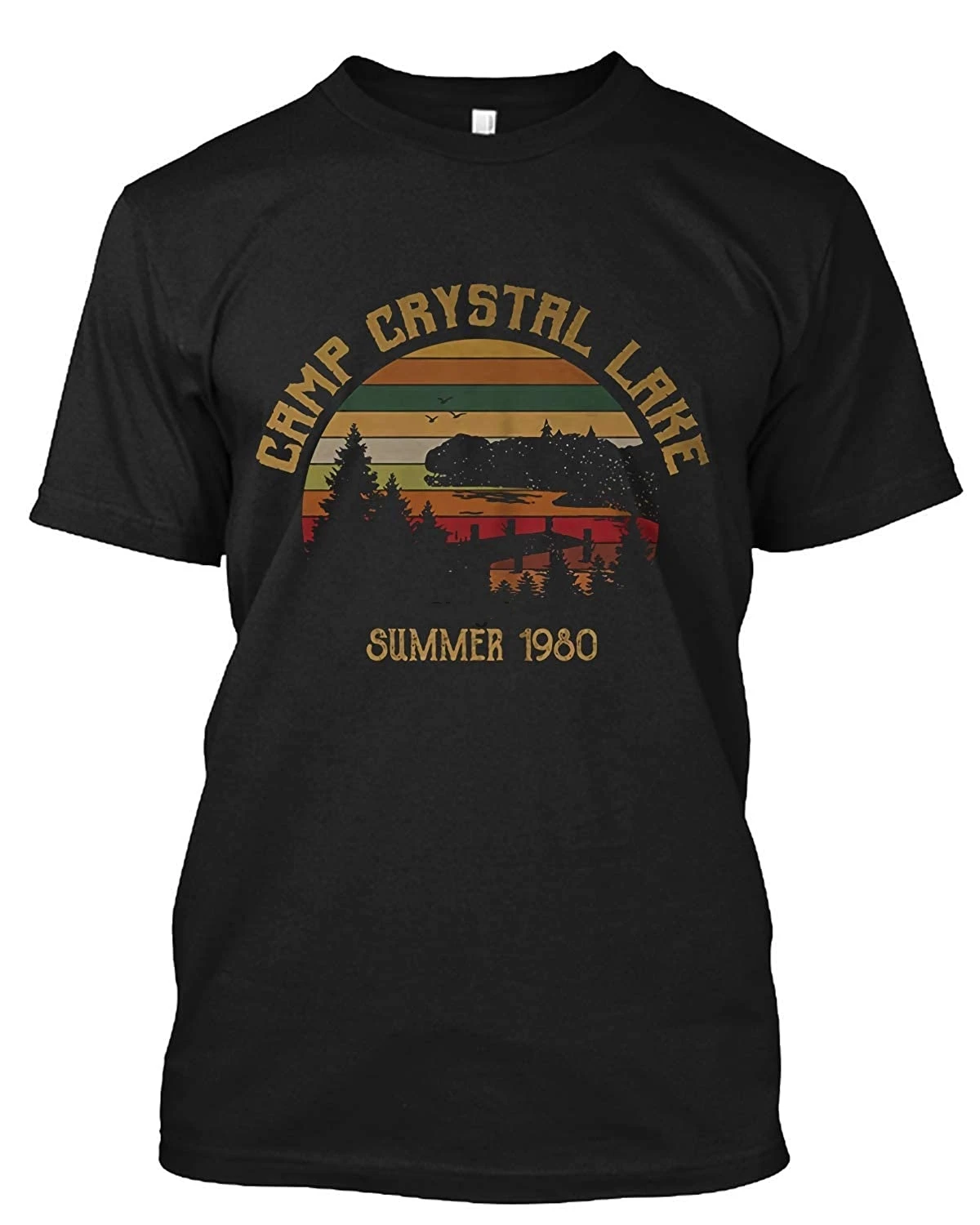 

Camp Crystal Lake Summer 1980 Vintage Retro T Shirt Gift Tee For Men Women