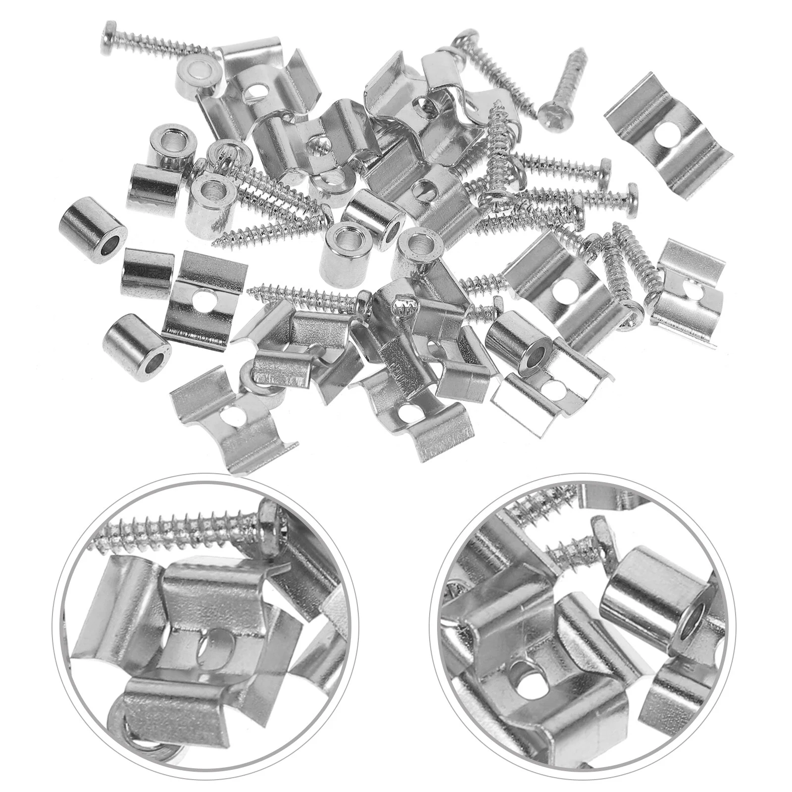 

10 Set Roller Guitar Retainer Metal Instrument Accessory Electric Bass Major Part