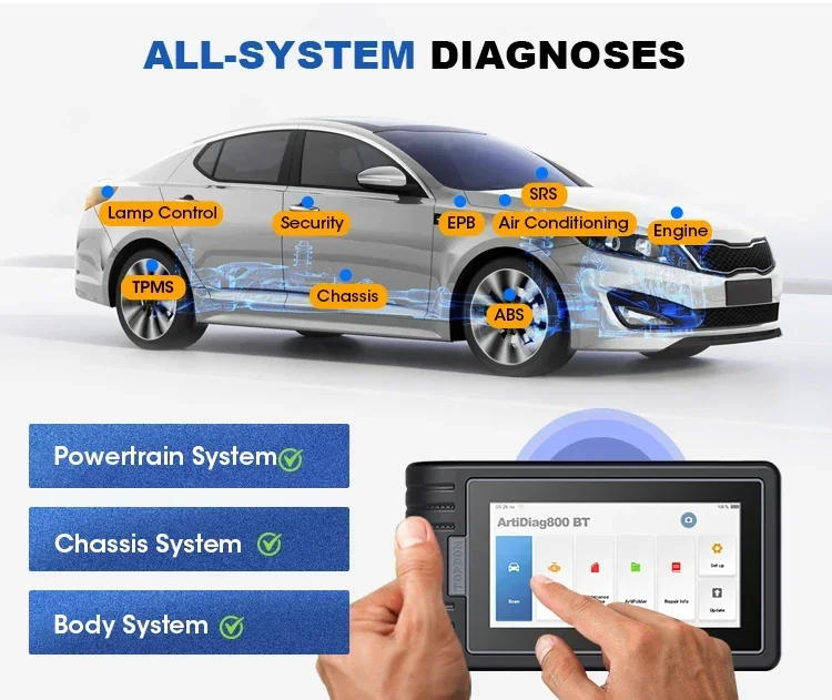 Фото TOPDON ArtiDiag800 BT Obd2 Diagnostic 'Scanne' Оборудование для диагностики неисправностей автомобиля Инструмент для диагностики двигателя Диазоно Автоматический сканер №2