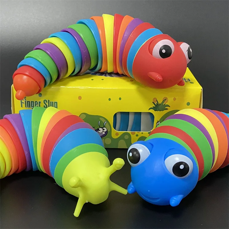 

2022 3D Fidget Slug Articulated Realistic Insects Toy Fun Crawling Sensory Toy Can Be Twisted Casually Pleasant Release Stress