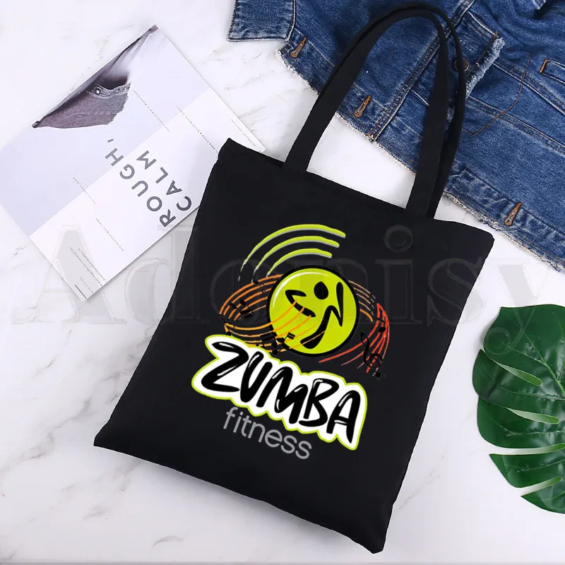 

Zumba Fitness Dance Lover Christmas Graphic Large Capacity Storage Handbag Shoulder Bag Tote Reusable Student Bookbag
