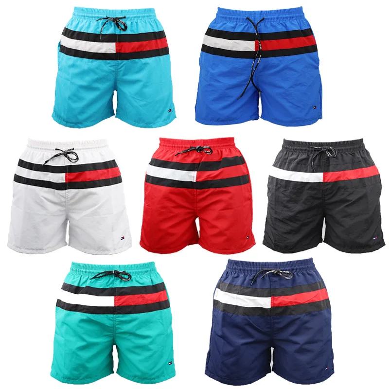 Summer Cargo Shorts Men Oversize Fitness Gym Casual Elastic Waist Patchwork Beach Shorts Male Homme Beach Knee Length Shorts