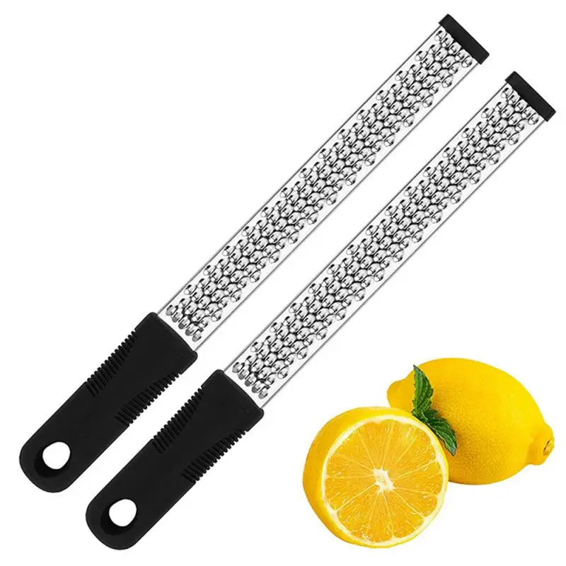 

Handheld Mirror Polishing Process Wire Planer 430 Stainless Steel Rubber Handle Lemon Zester Kitchen Accessories Multi-function