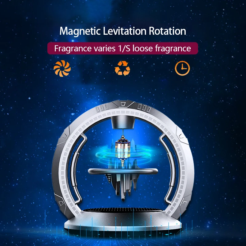 2022 Maglev Solar Car Perfume Air Freshener Ornament Interior Car Essential Oil Aroma Diffuser Seat  Aromatherapy Decoration