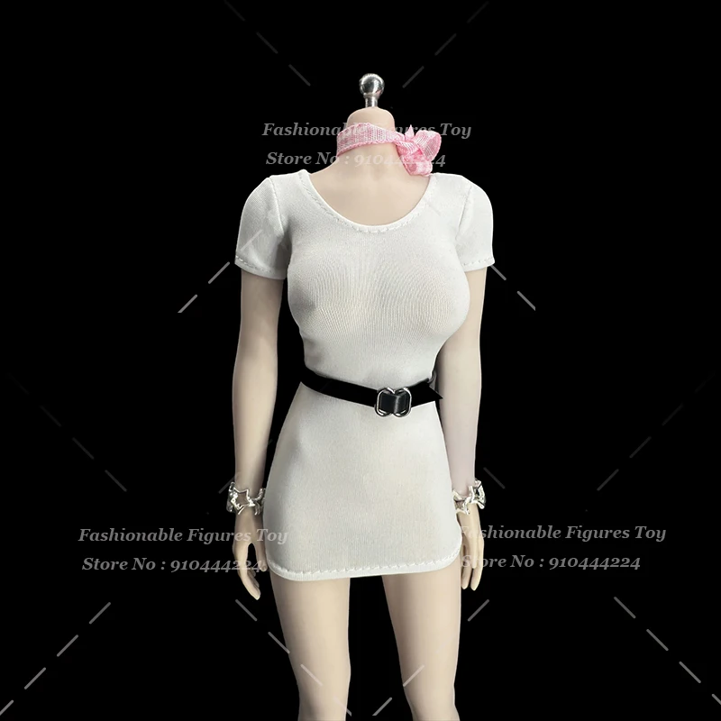 Женское платье-солдат 1/6 тонкое эластичное платье офисная юбка пояс воротник