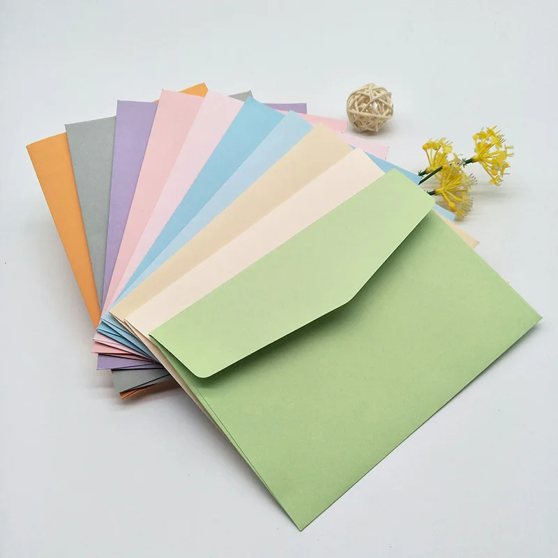 

10 Pieces/Lot 16*11cm Colorful Creative Envelopes for Gift Card Wedding Invitations Card Envelopes for Letters