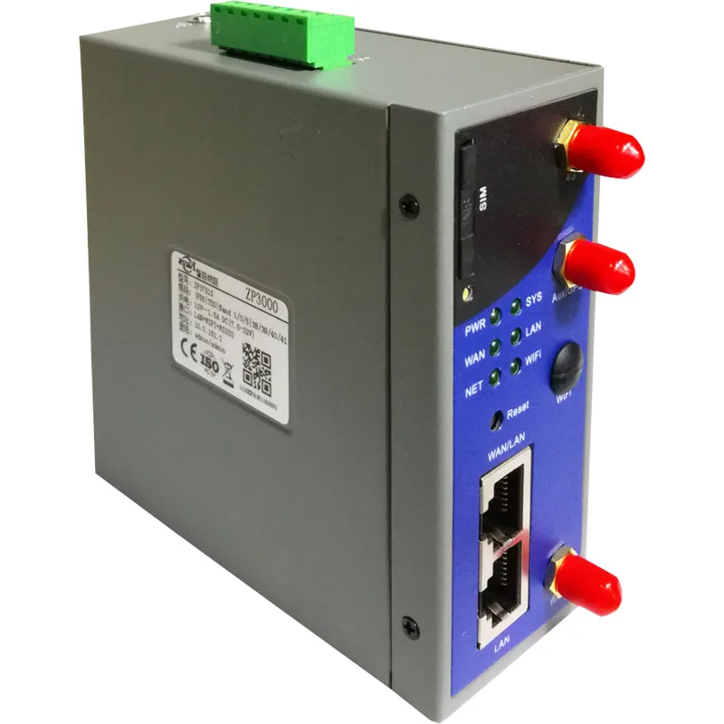 Chilink ZR3000 промышленный беспроводной маршрутизатор на Din-рейку шлюз IoT 4g LTE слот для