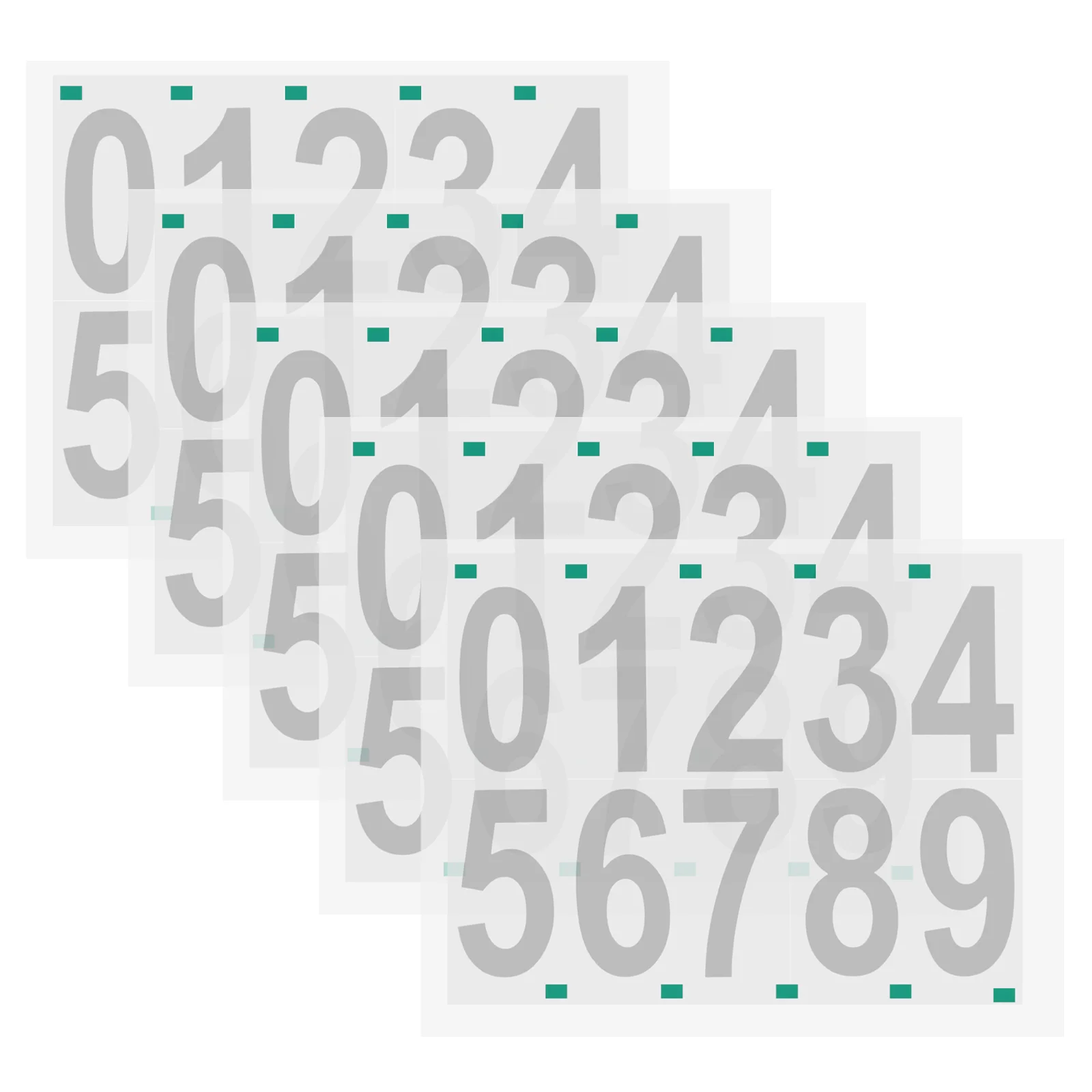 5 листов наклейка для почтового ящика мусорный бак наклейки мусора большой номер