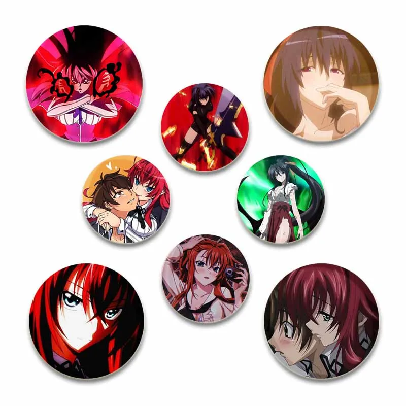 32/44/58 мм аниме средняя школа DxD круглые броши мультяшные булавки ролевые игры