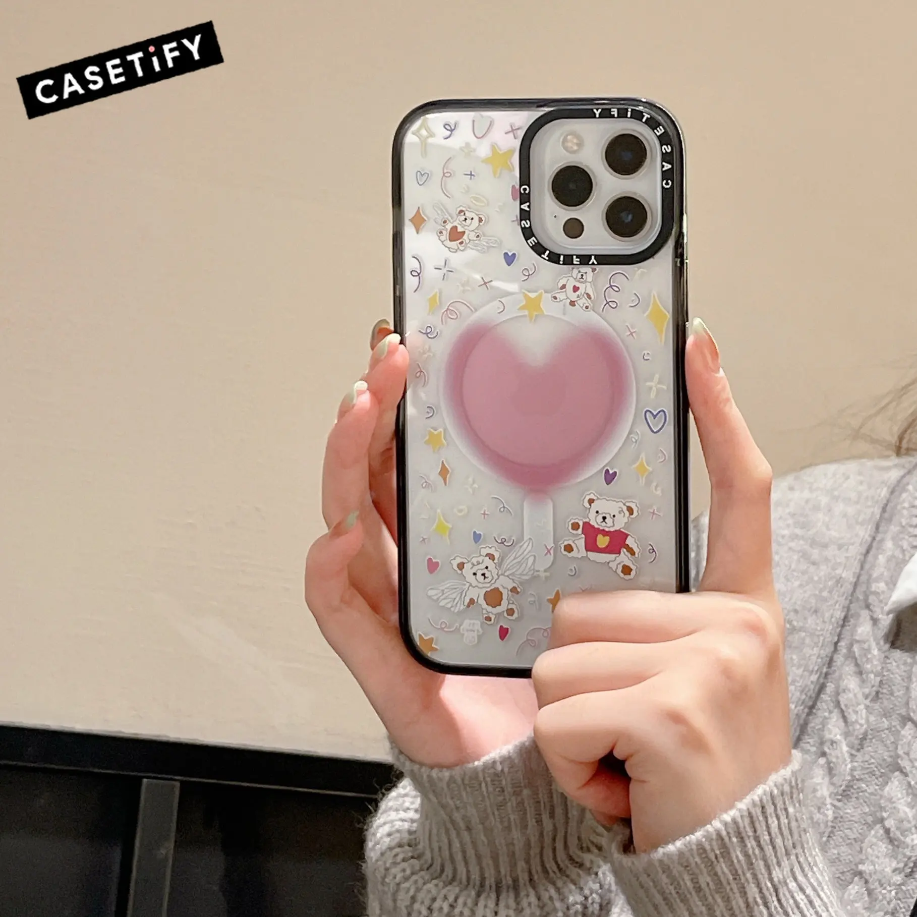 

CASETIFY однотонные магнитные Magsafe беспроводные зарядные чехлы для IPhone 11 12 12 13PM ударопрочный жесткий чехол E0405