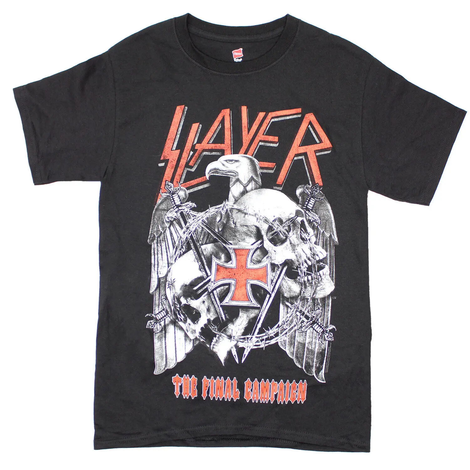 Мужская футболка Slayer финальный мир Тур 2019 A LA маленький черный