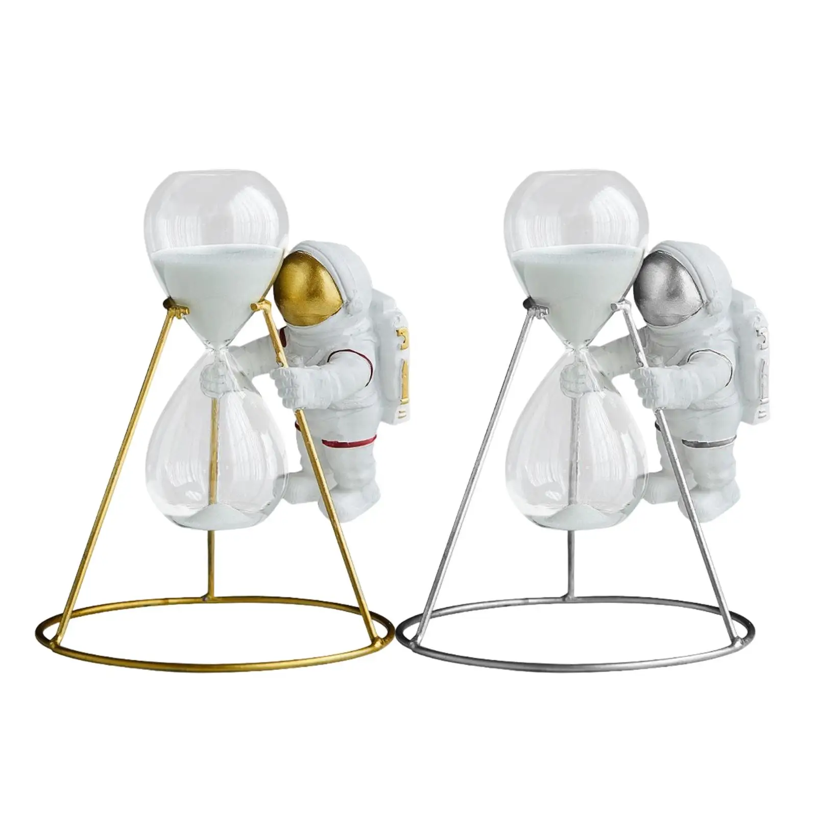 

Hourglass Sand Timer Sandglass Resin Statue Sand Watch Astronaut Bedroom