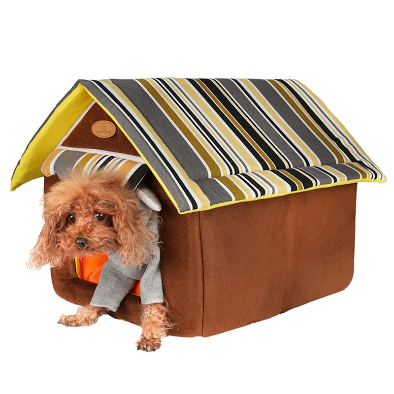 Лежанки для домашних животных складная мягкая кошачья гнездо съемный коврик