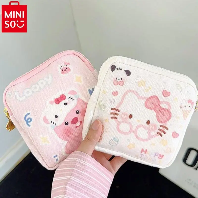 MINISO Sanrio Hello Kitty аниме санитарная салфетка сумка для хранения менструальных
