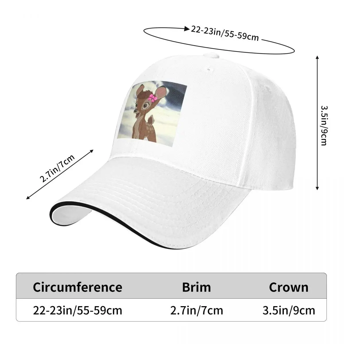 Кепка Бэмби модные повседневные бейсболки регулируемая шляпа летние унисекс в