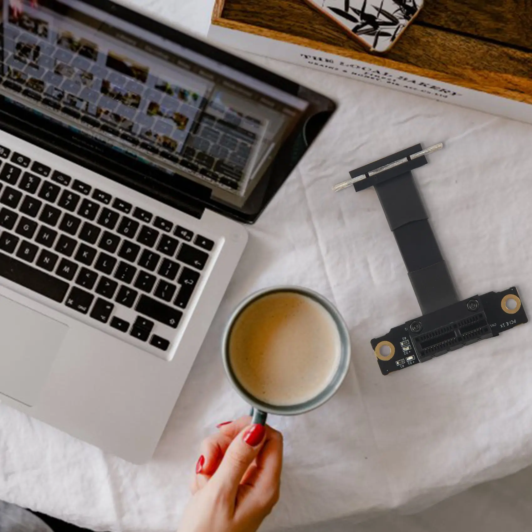 Кабель расширения PCIE X1 двойной 90 градусов PCIe 3 0 на 8 Гбит/с PCI Express 1X карта 5 см