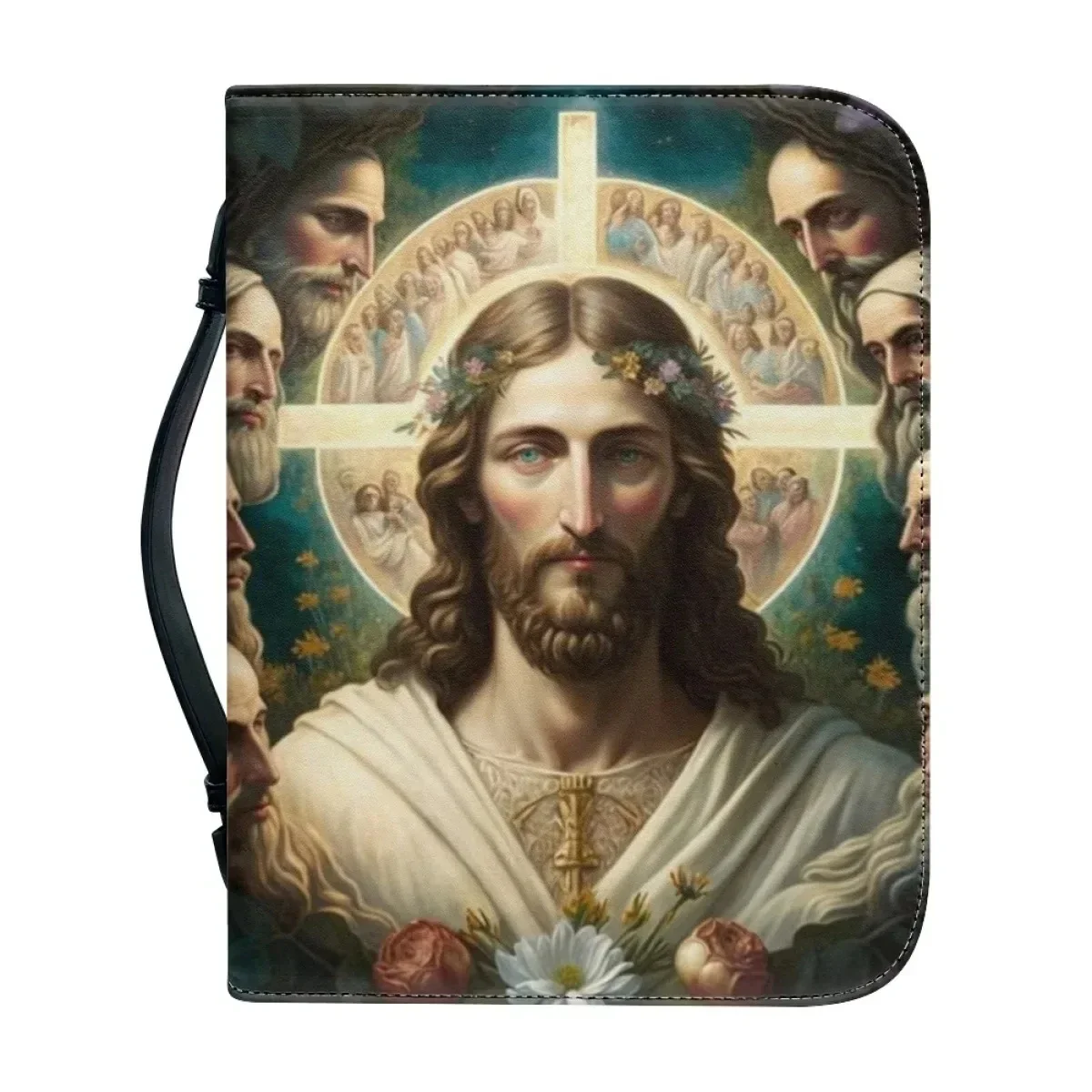 Кожаная женская сумка с принтом в виде Библии