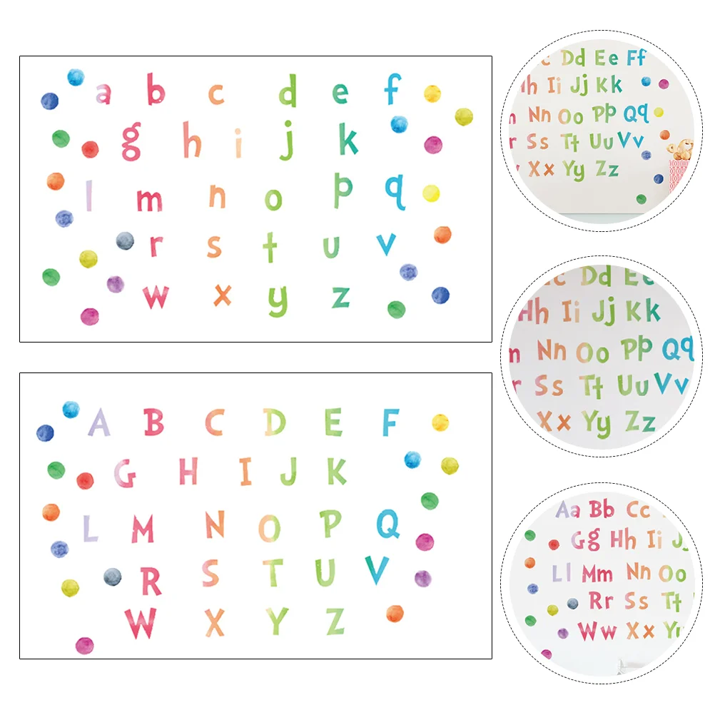 

Stickers Wall Kids Abc Decals Letters Bedroom Cling Decorative Letter Classroom Window Posters Alphabet Diy Dot Number Room