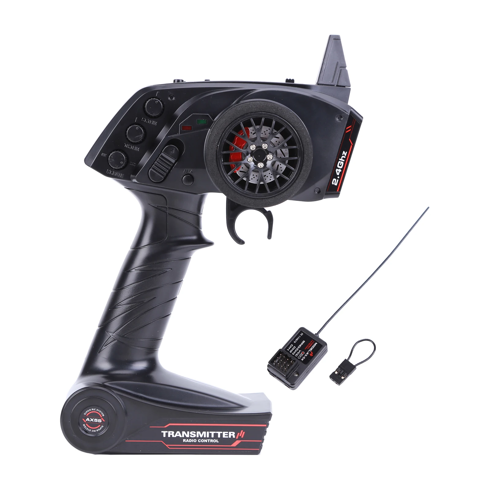 

2.4G 3CH RC System Gun Remote Control Transmitter with Receiver for RC Car Boat Part Accessories Children Playing