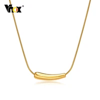 vnox chic horizontal water drop charm necklaces for women birthday party gift jewelry gold color stainless steel girls collar