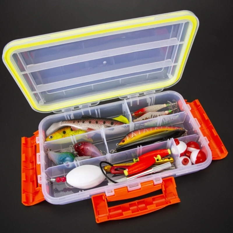 

Waterproof Fishing Hooks Box Lure Storage Trags Organizers Box Transparent Adjustable Dividers Terminals Fishing Tackle