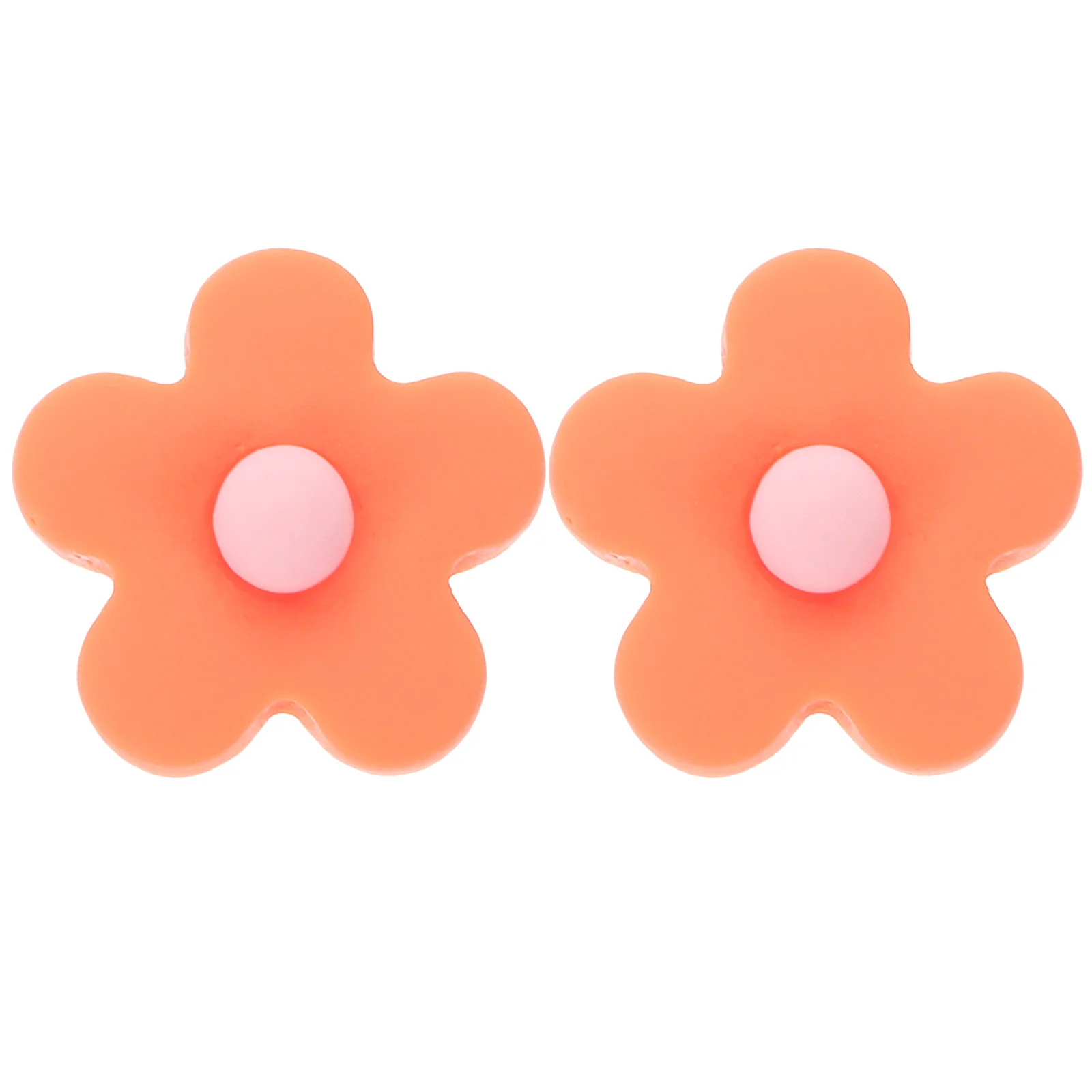 

Flower Stud Earrings Polymer Clay Petals Earrings Floral Statement Studs Jewelry for Red