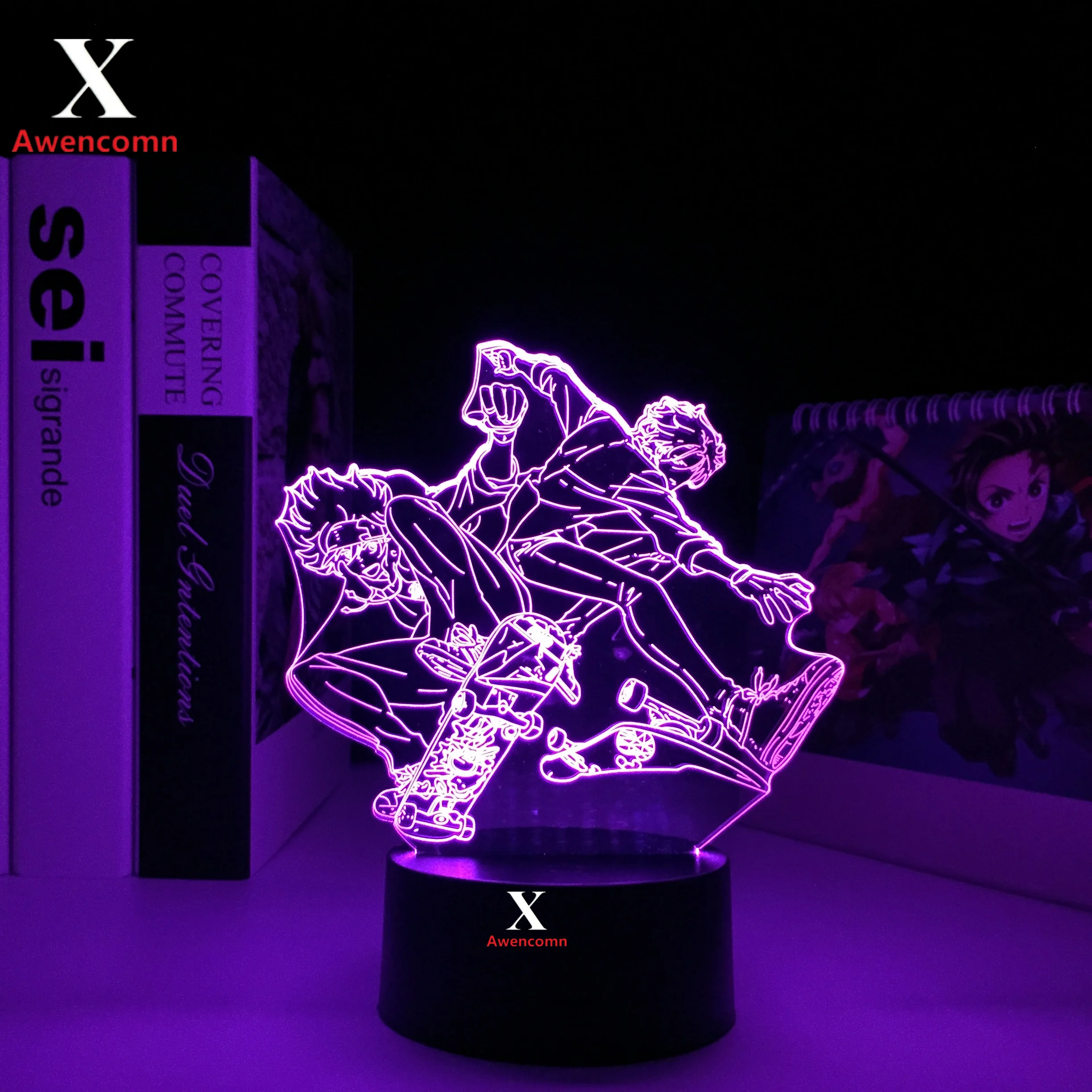 

Anime SK8 The Infinity Reki X Langa Led Night Light for Bedroom Decor Nightlight Kids Brithday Gift Manga Room 3d Lamp