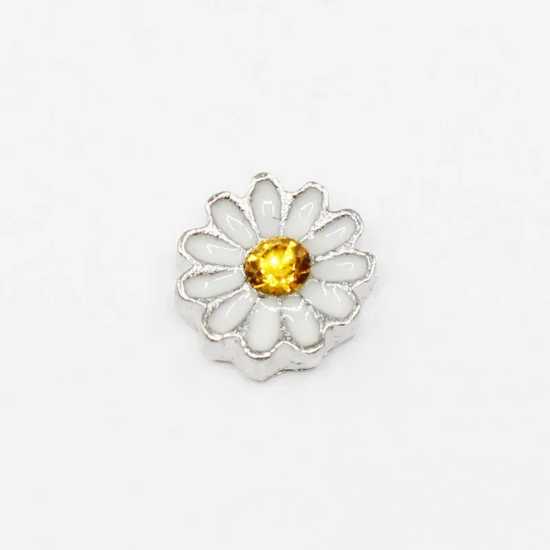 

Different Style 20pcs Daisy Sunflower Tulip Floating Charms Living Glass Memory Locket Diy Jewelry Accessory