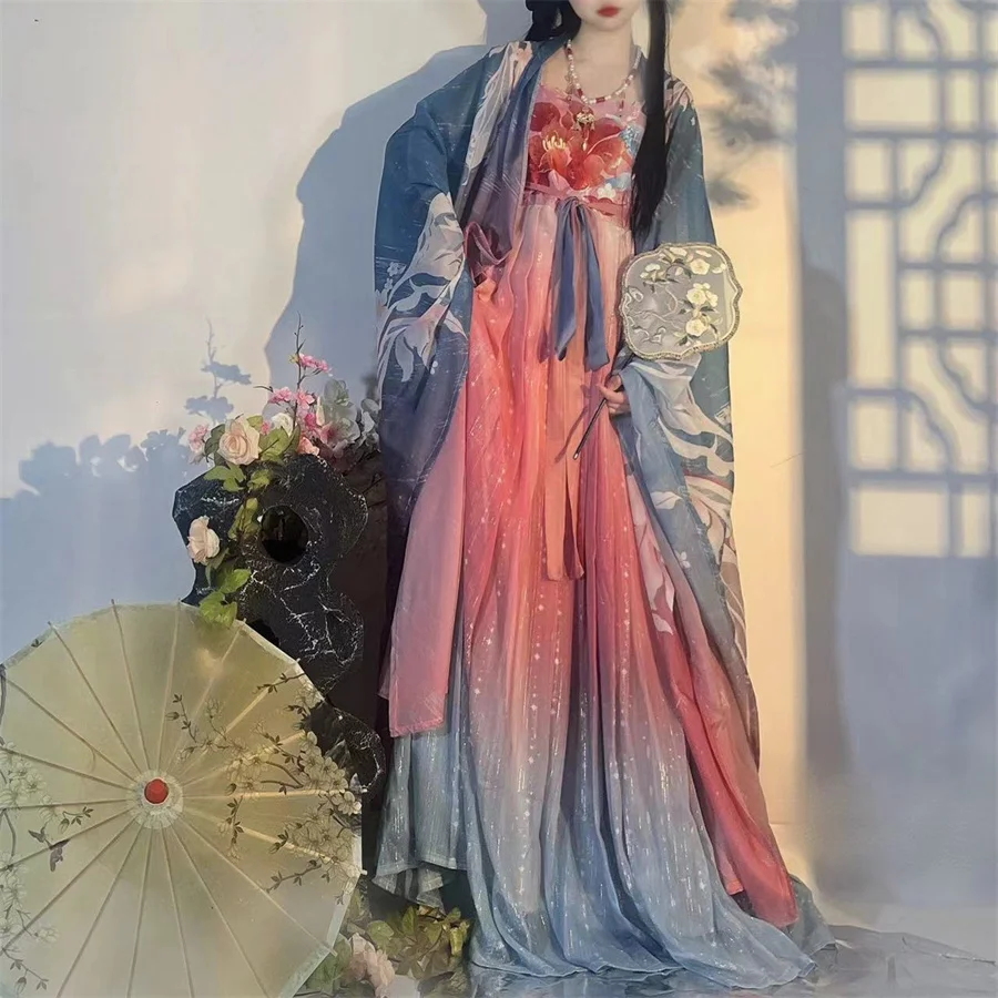 Оригинальное платье принцессы с принтом Северной Южной Династии женское ханьфу