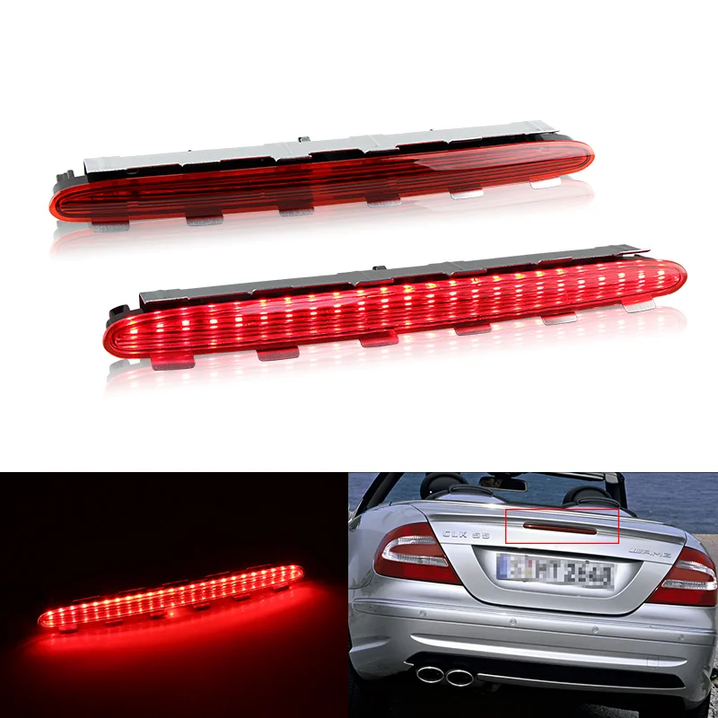 

1PCS LED Rear 3RD Third Brake Light Stop Lamp Tail Light Clear/Red Shell For Mercedes Benz CLK W209 C209 2002-2009 2098201056
