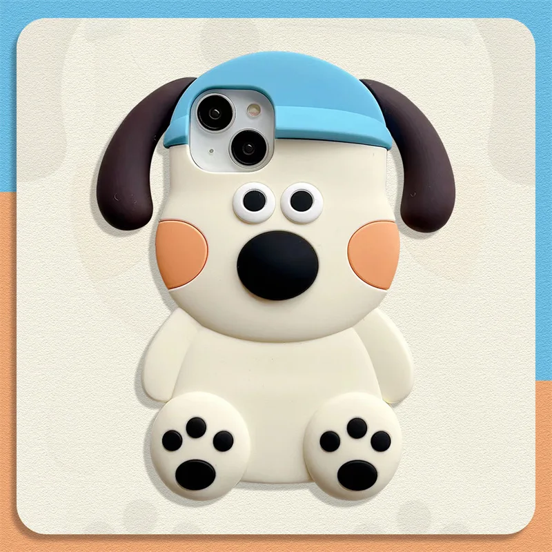 

Silicone Stereo Cartoon Dog Phone Case Cover for IPhone 14 Plus 11 12 13 14 Pro Max Shockproof Cases for IPhone 14 Case