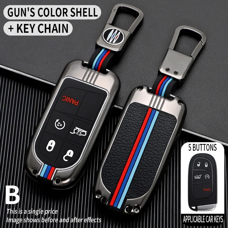 

UMQ Car Key Cover Case Fob For Jeep Renegade Compass Grand Cherokee For Chrysler 300C Wrangler Dodge Car Accessaries Keychain