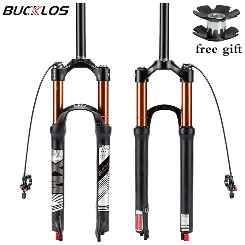 

BUCKLOS Suspension Bike Fork Air Fork Mannual/Romote 26/27.5/29er Rebound Adjustment Bicycle Fork For Mountain Bike Accessories