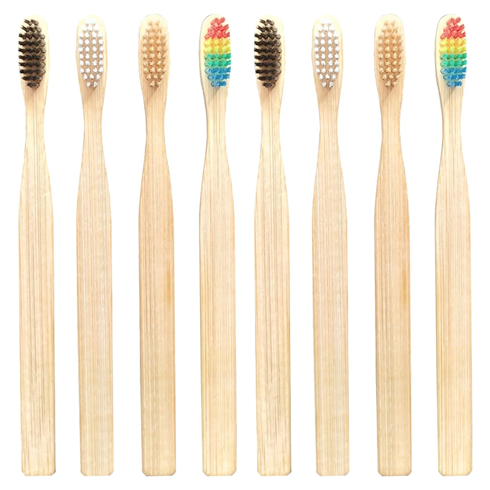 20 PCS Toothbrushes Bulk Camping Travel Tooth Brush Size 2 Organic Adults Wooden Childrens