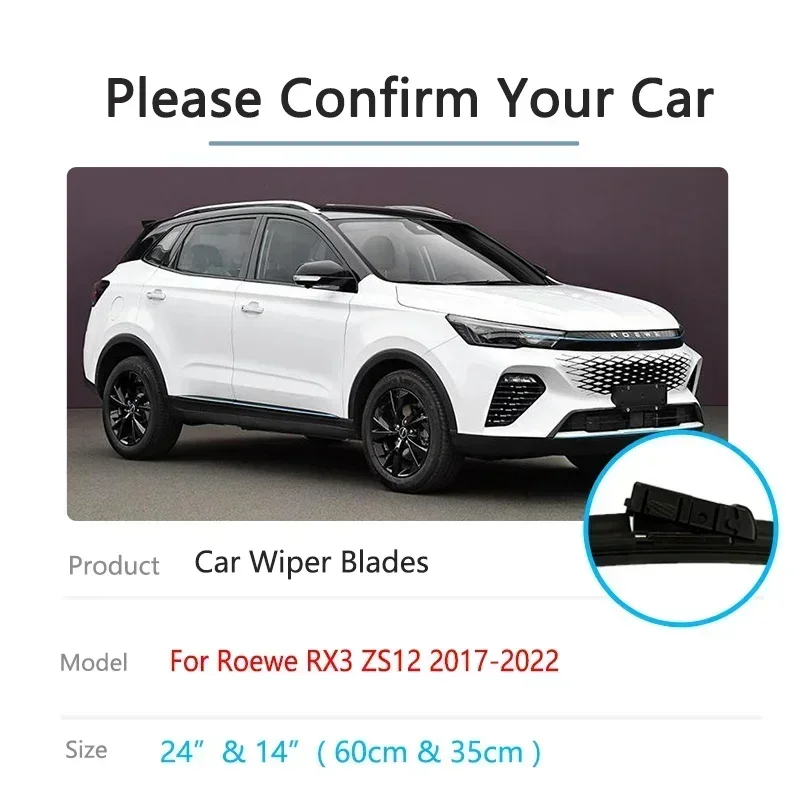 Сменные резиновые щетки стеклоочистителя для Roewe RX3 Pro ZS12 2017 2018 2019 2020 2021 2022