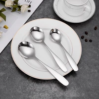 hot selling 304 stainless steel home hotel round head dessert coffee stirring meal drink spoon