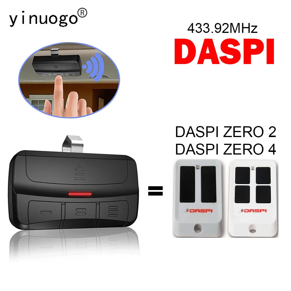 

DASPI ZERO 2 4 Garage Door Remote Control 433.92MHz Garage Door Opener DASPI ZERO 4 2 Electric Gate Remote Control Transmitter