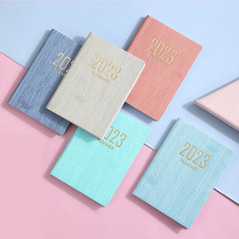 

2023 Mini Notebook 365 Days Portable A7 Pocket Notepad Daily Weekly Planner Diary Notebooks Office School Supplies Stationery