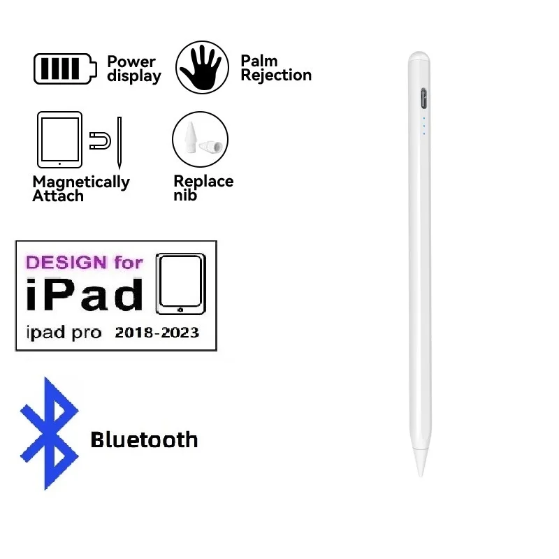 

Stylus pen with Magnetic Design Indicator Light, Compatible with Apple /iPad Pro/Air/Mini(2018 and Later) for Writing/Painting