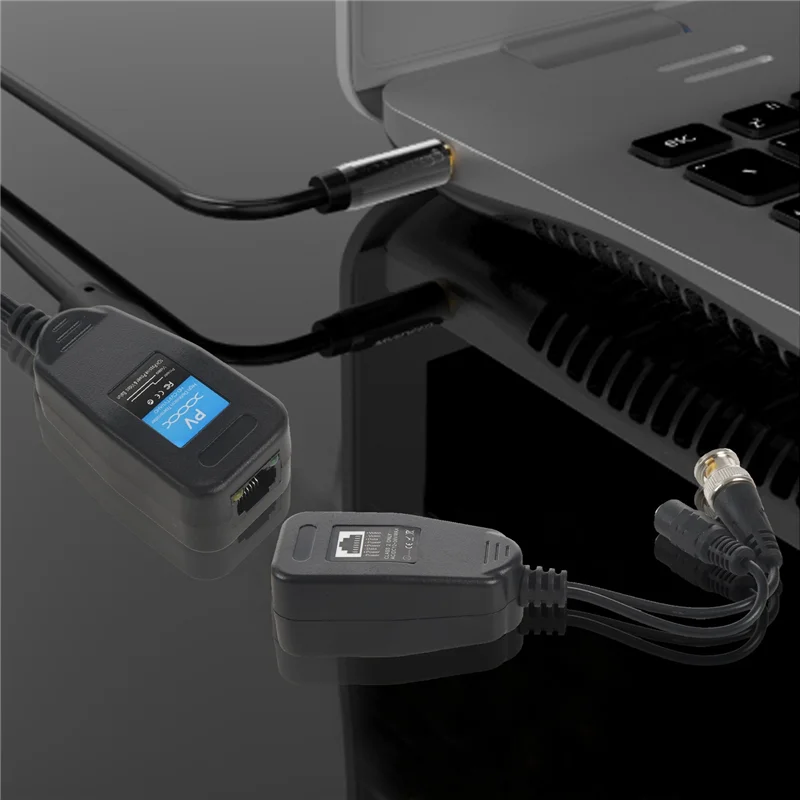 HD-CVI/TVI/AHD пассивный видеотрансмиттер с разъемом питания и RJ45 CAT5 1 пара