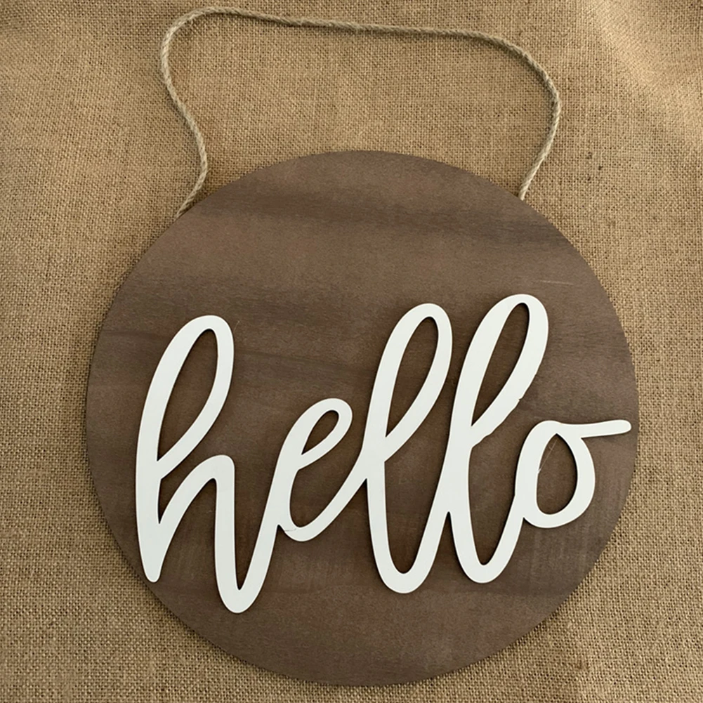 

Домашний декор, окно, «сделай сам», дверной знак, гостиная, круглые поделки для помещений и улицы, добро пожаловать, «Hello Wood», деревенский кры...