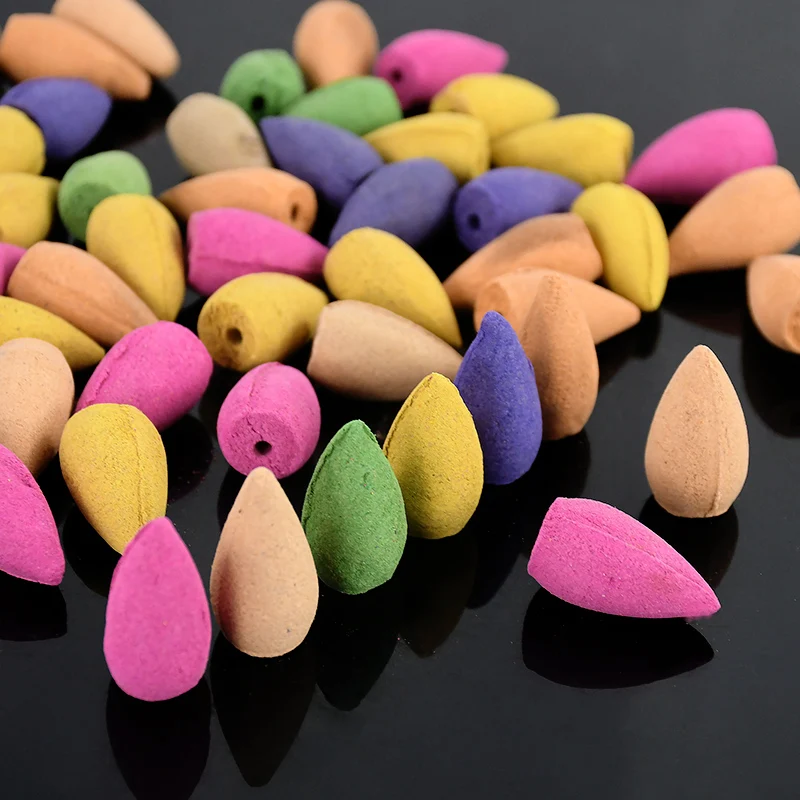 Красочные ароматические благовония конусы облегчение тревоги йога ароматерапия