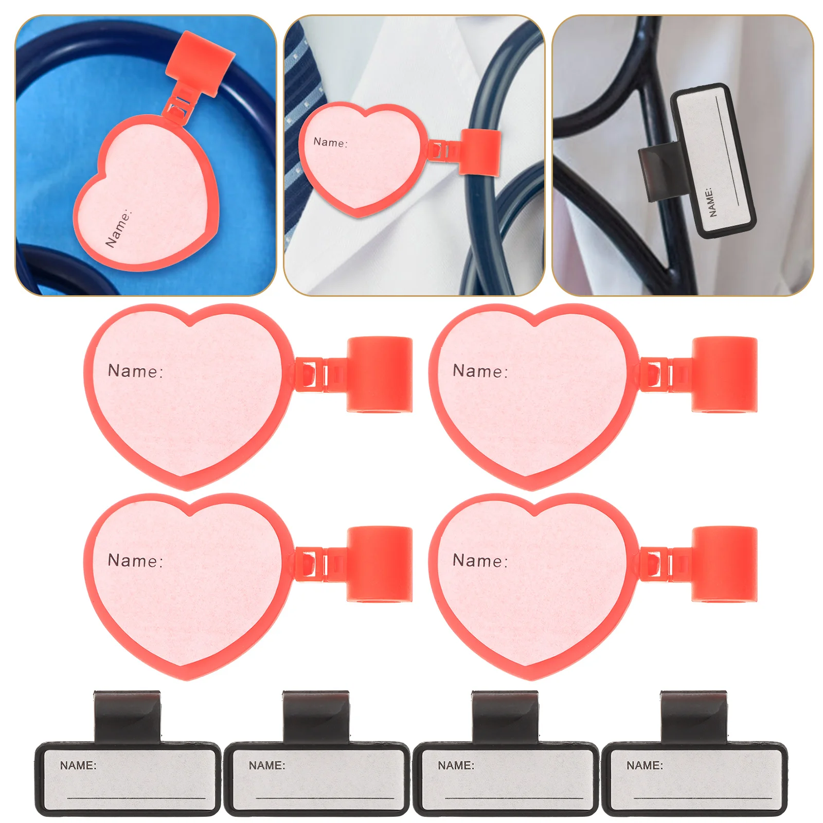 

8 шт., держатель для имени стетоскопа, для медсестры