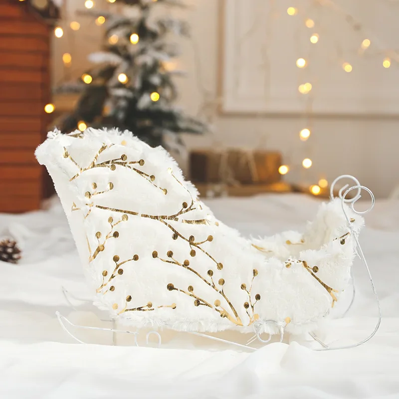 Плюшевый олень сани автомобиль Рождественское украшение для дома Настольный