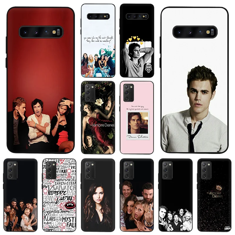 

Phone Case For Samsung A70 a50 a10E A40 A80 A90 A20 A30 The Vampire Diaries Black Soft Galaxy F41 F22 F52 F62 A03S A7 A9 Cover