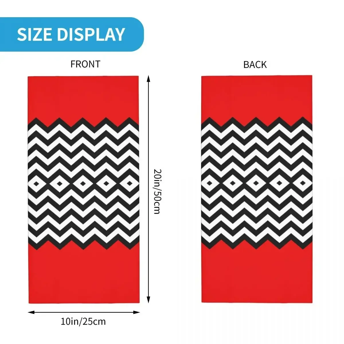 Twin Peaks - Черная ложа с узором бандана гетры принтом шарф теплая маска для лица