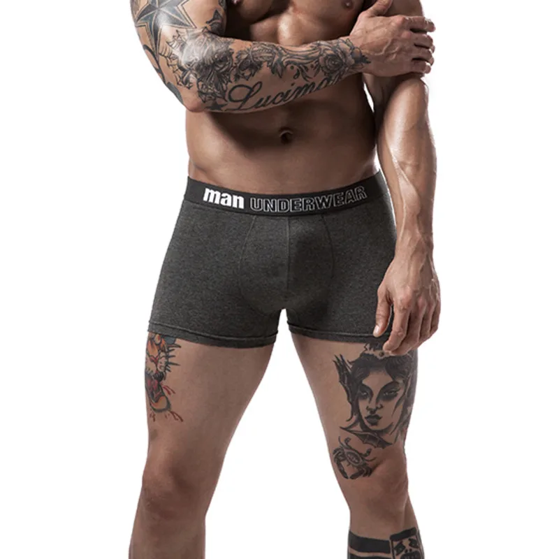 6pcs/lot Men's Boxershort 100% Cotton Male Panties Brand Breathable Solid Soft Shorts Boxer Pure Underpants Male Vetement Homme