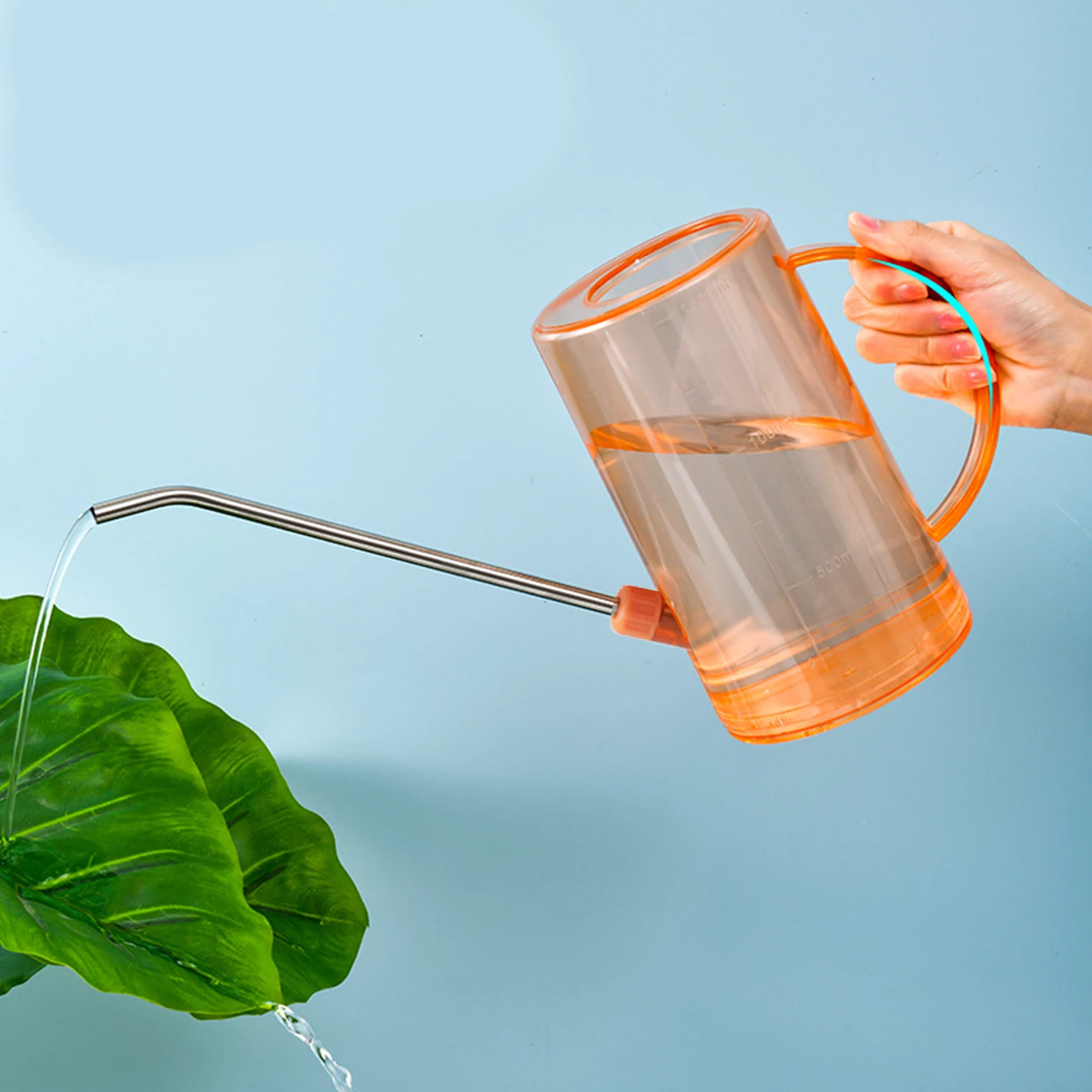 

Plastic Watering Can Transparent Long Mouth Watering Can Plant Sprinkling Flowers Succulents Household Pot Gardening Tool